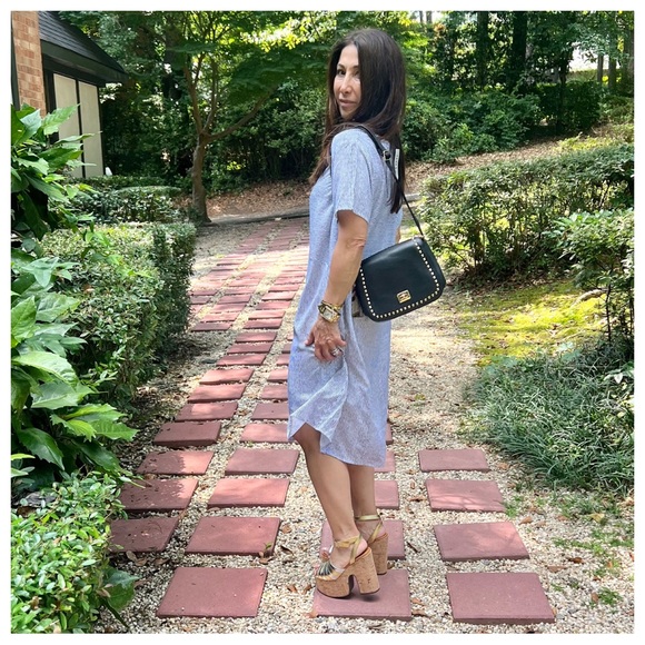 44 MADE IN ITALY CHIC STRIPED DRESS - Picture 4 of 5